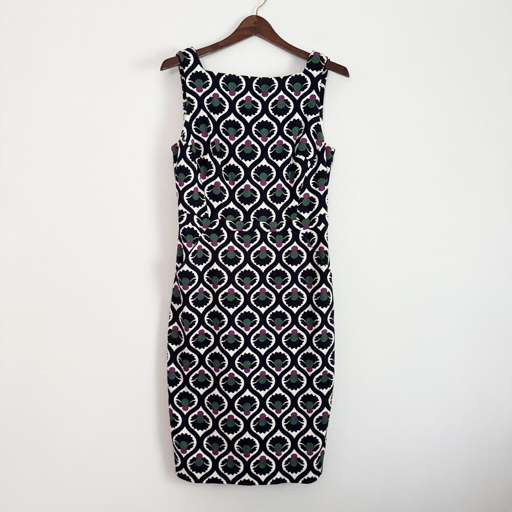 BODEN Heather Textured Shift Dress Navy Blue 6 - Picture 2 of 10